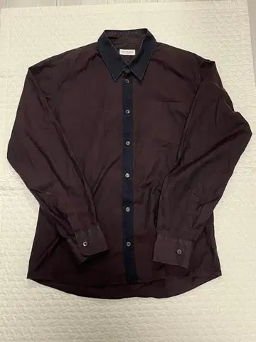 DRIES VAN NOTEN 긴팔 셔츠 다크 레드