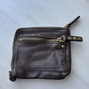 MARVELETS 가죽 코인 케이스 다크 브라운