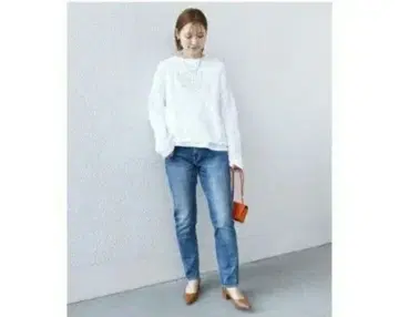 슬림 테이퍼드 데님 SHIPS WOMEN 로얄 블루 L