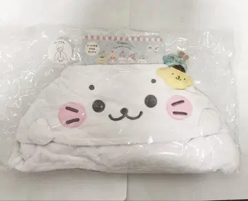 시로탄 x 산리오 캐릭터즈 폼폼푸딩 후드 부착 타월 판초