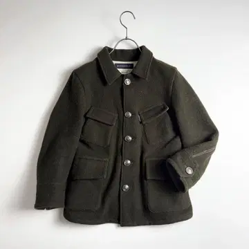 매디슨 블루 울 자켓 엠블럼 실버 버튼 카키 S