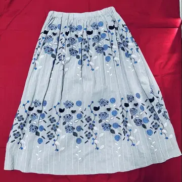 Floral Stripe 자수 스커트 marble sud 마블슈드