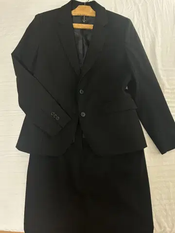 UNIQLO 여성용 수트 스커트 세트 블랙