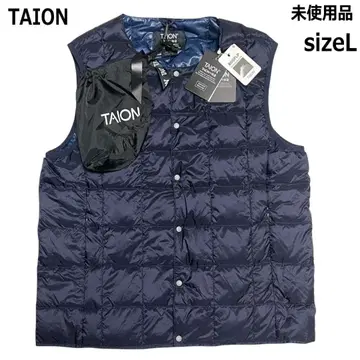 타이온 이너 다운 베스트 미사용 L 네이비 다운 베스트 TAION