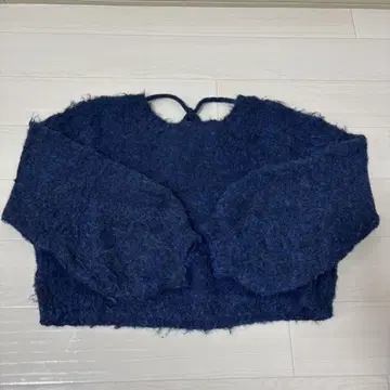 블루 단기장 니트 아카이브