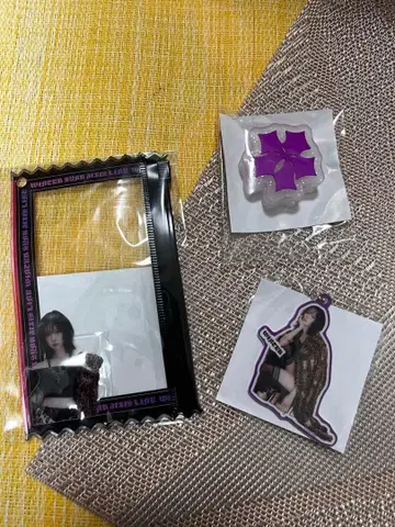윈터 슬라이더 파우치 부채 액세서리 아크릴 키링