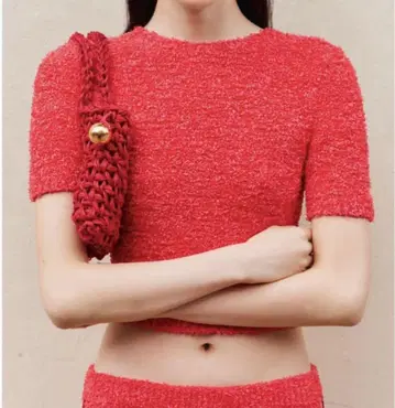 nknit 스퀘어 백 빨간색