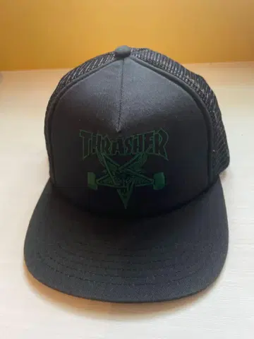 THRASHER 스냅백 캡 블랙 저스틴 비버