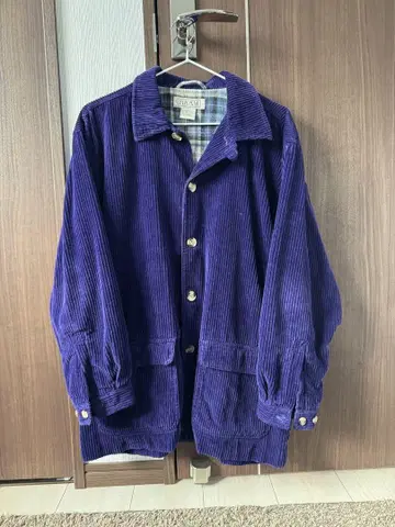 구제 의류 코듀로이 자켓 보라색 퍼플