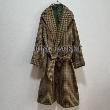 [하이 그레이드] RING JACKET 간클럽 체크 랩 코트 44