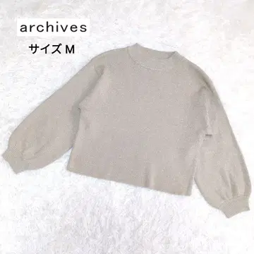 [ 새상품급 ] 아카이브 니트 크롭 벌룬 슬리브 라메 믹스