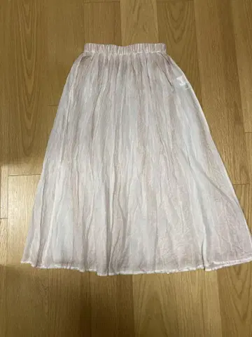 플레어 스커트 옅은 핑크