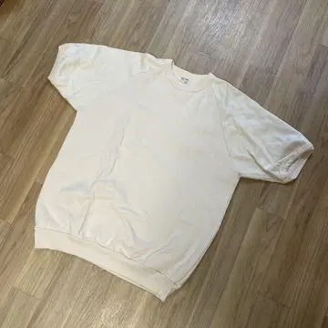 70s~80s 빈티지스웨트 반팔 맨투맨 라이트 핑크