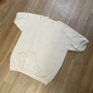 70s~80s 빈티지스웨트 반팔 맨투맨 라이트 핑크