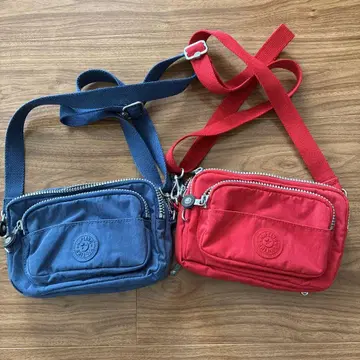 Kipling 2웨이 숄더백 네이비 and 레드
