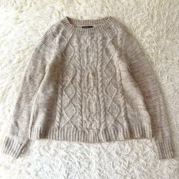 23구 케이블 니트 알파카 양모 스웨터