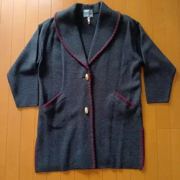 maglieria linda 다크 그레이 롱 코트