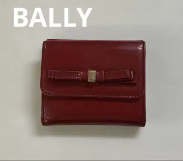 BALLY 레드 3단 폴더형 지갑 희귀한 빨간색