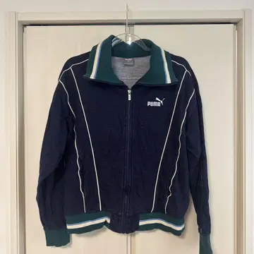 PUMA 스트라이프 집업 자켓 네이비
