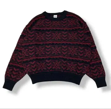 Modigliani 빨검 니트 스웨터 90s XL