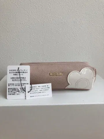 MARY QUANT 슈링크 데이지 패치 스퀘어 펜 케이스 핑크