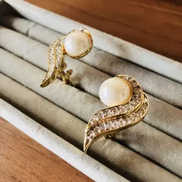 NINA RICCI 귀찌 펄 x 스톤 빈티지 벼룩시장