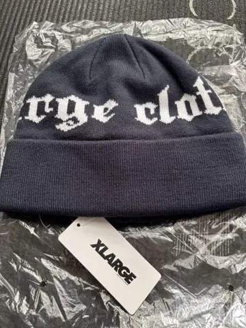 XLARGE 네이비 니트 모자 로고 미사용 새상품