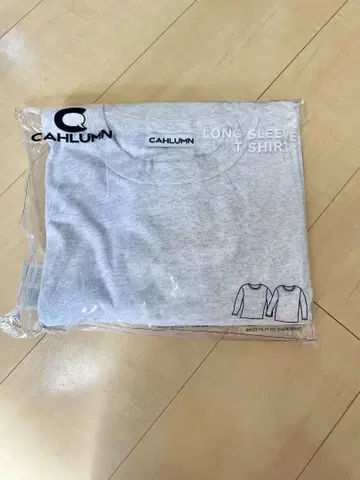 미사용 CAHLUMN 롱 슬리브 T셔츠 그레이