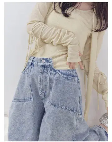 andequal back slit curve denim