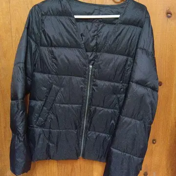 블랙 퀼팅 다운 자켓