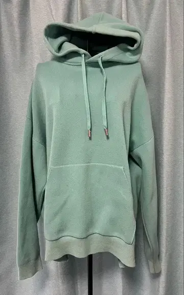 민트 그린 오버 사이즈 후드티
