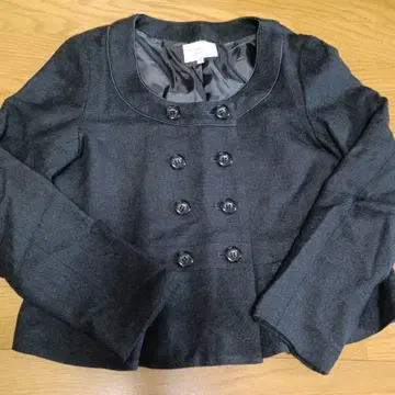BEAMS 울 자켓 노카라 블랙 자켓