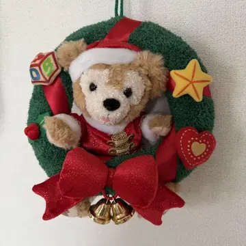 크리스마스 리스 산타 곰 봉제 인형 더피 디즈니