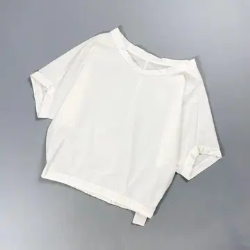 택 포함 프레임워크 V넥 에포트리스 블라우스 화이트 F*GD931