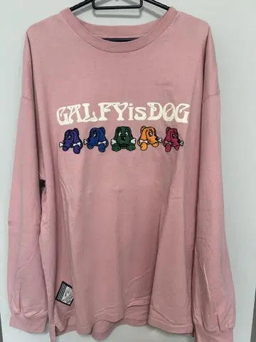 GALFYisDOG 핑크 롱 T셔츠