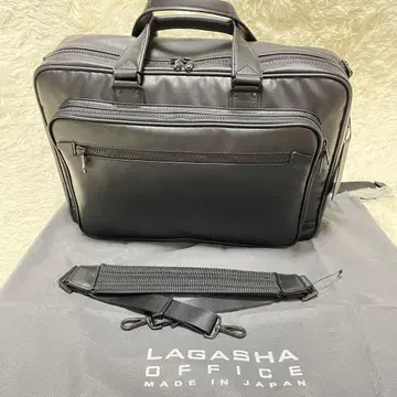 미사용 LAGASHA OFFICE 3way 비즈니스 백 소가죽 블랙