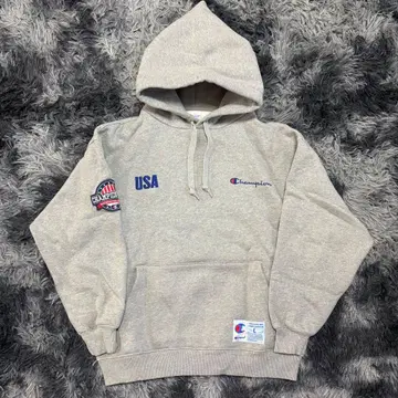 챔피온 USA 자수 맨투맨 후드티 L 그레이 구제 의류