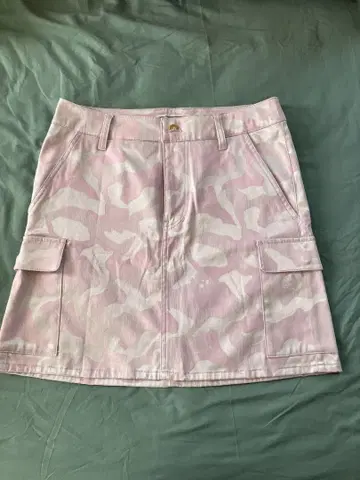 MARK&LONA 핑크 카모플라쥬 스커트 사이즈 M
