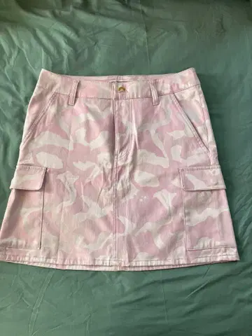 MARK&LONA 핑크 카모플라쥬 스커트 사이즈 M