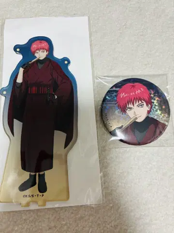 NARUTO 사소리 애니카페 아크릴 스탠드 캔뱃지