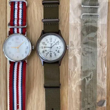 TIMEX 손목시계 2개 세트 교체 밴드 포함