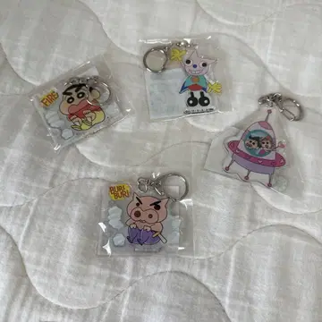 짱구는 못말려(크레용 신짱) 아크릴 키링 4개 세트