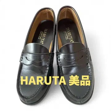 HARUTA 블랙 가죽 로퍼 23.5EE