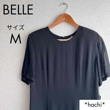 [ 택 포함 ] BELLE 롱 원피스 M 반팔 블랙 꽃무늬