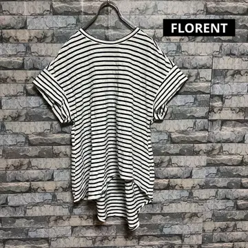 FLORENT 버즈 인레이 보더 탑 티셔츠