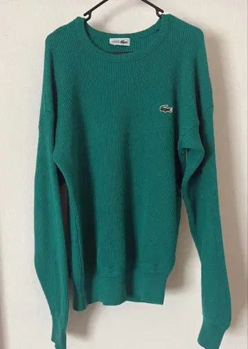 Lacoste 리브 그린 스웨터