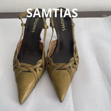SAMITAS 올리브 그린 스틸레토 샌들