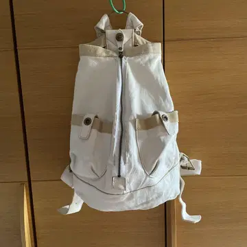 백팩 천연 가죽 화이트