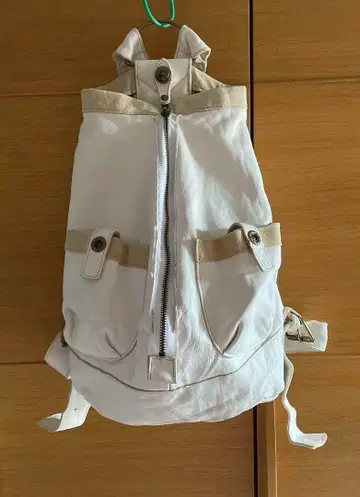 백팩 천연 가죽 화이트