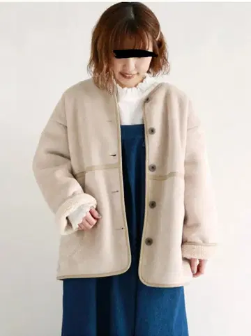 사만사 모스모스 보아 파이핑 자켓 아우터